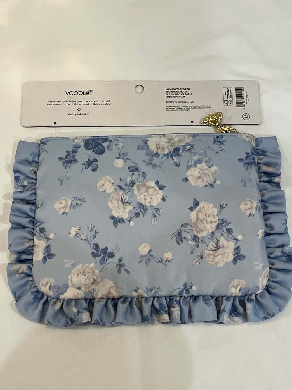 LoveShackFancy x Yoobi Floral Ruffle Accessory Pouch